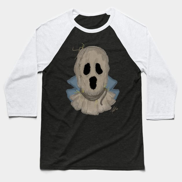 Scarecrow (Back) Baseball T-Shirt by Tuckerjoneson13